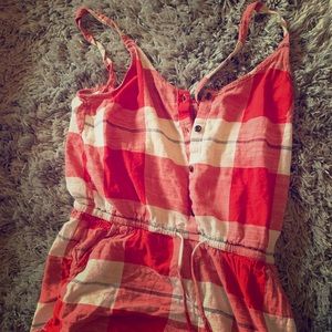 Checked Romper